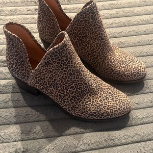 Lucky Brand Animal Print Ankle Booties